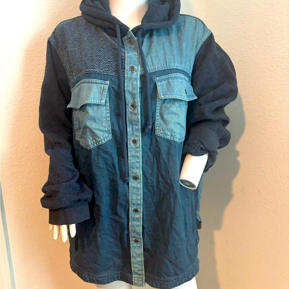 American Eagle Denim Hooded Jacket